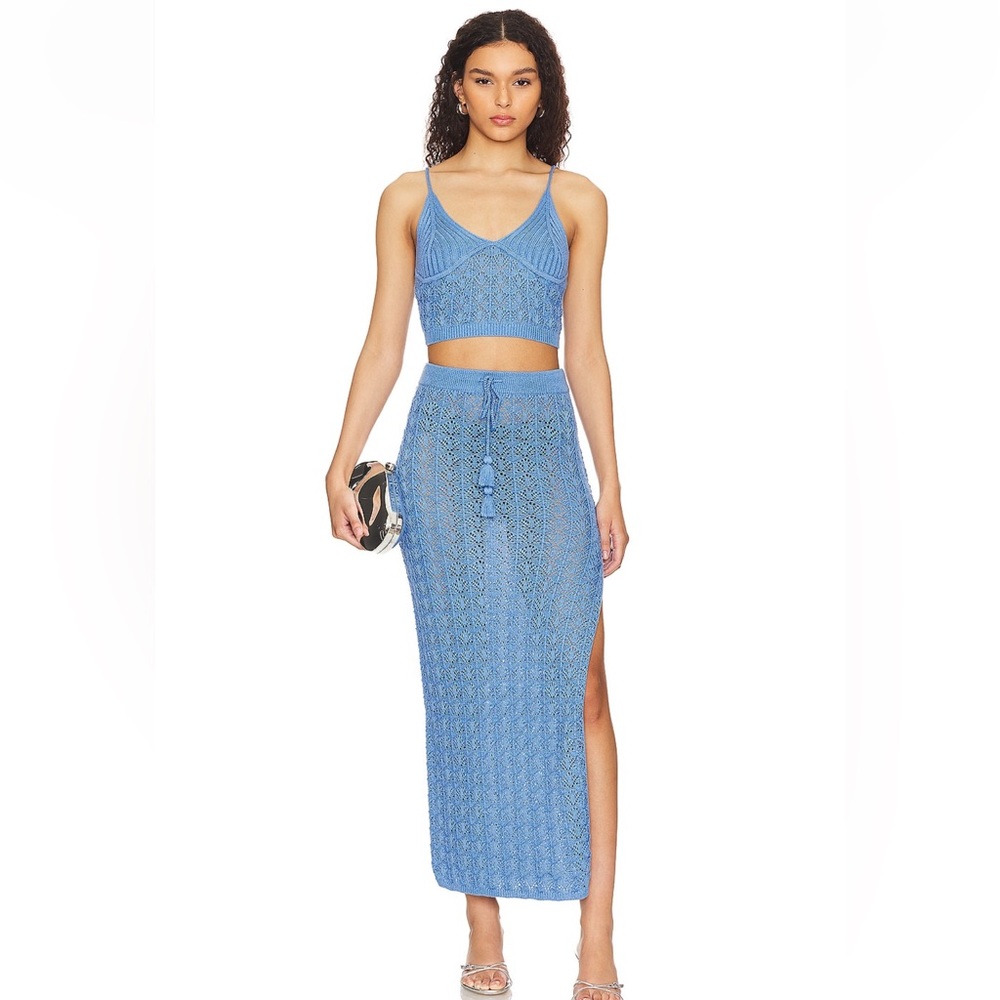 BNWT L*Space Very Peri Crochet Matching Set, M